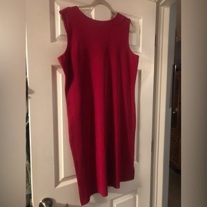 Firecracker Red knit Ming Wang dress